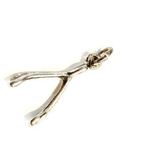 .925 Wishbone Sterling Silver Jewelry Charm #turkey #wish